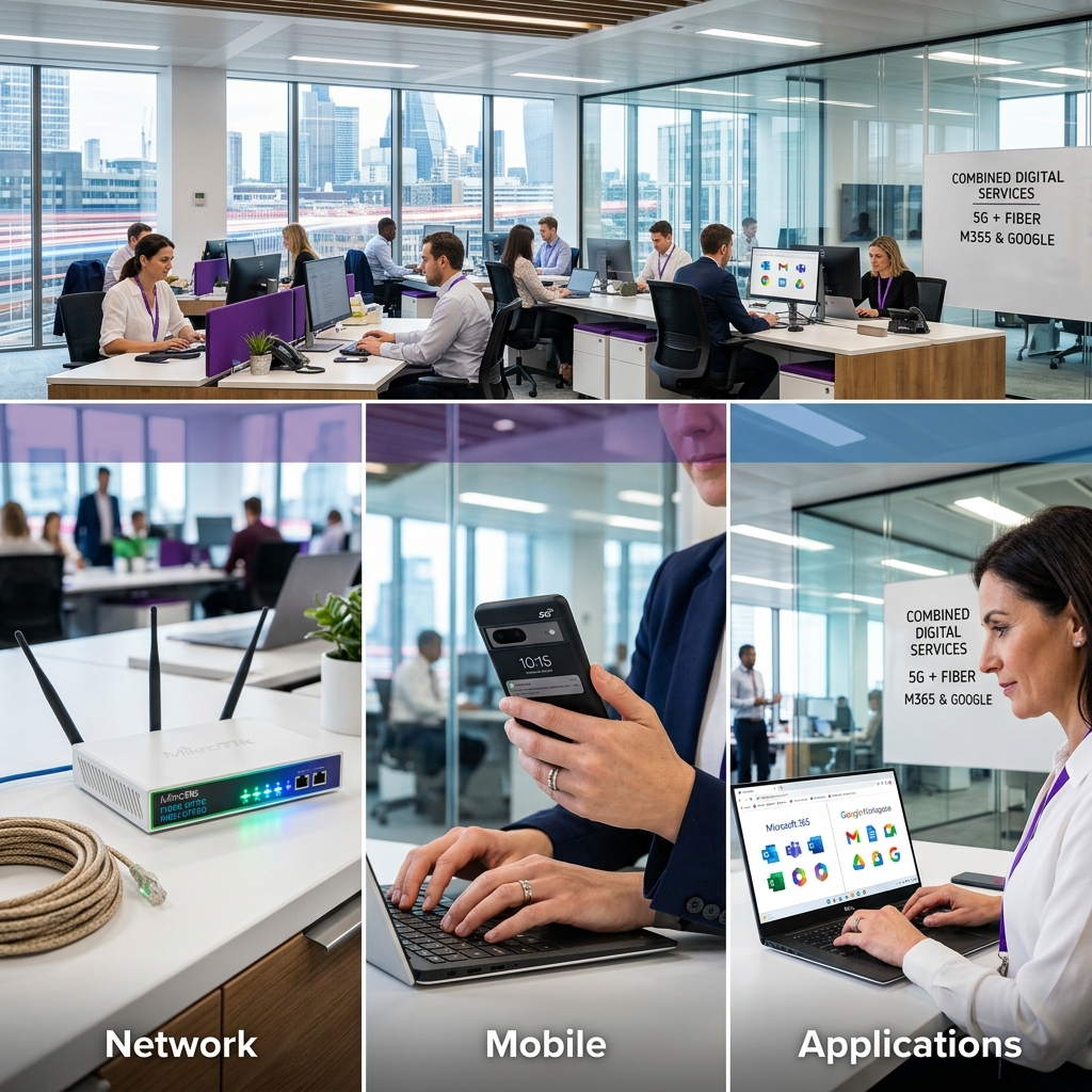 Equipamentos digitais e conectividade para empresas